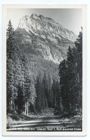 RPPC, Mt. Oberlin, Glacier National Park, Montana, MT, EKC Real Photo