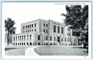 ATLANTIC, Iowa IA ~ Cass County COURT HOUSE c1930s Postcard