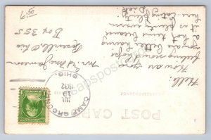 J87/ Lancaster Camp Ground Ohio RPPC Postcard c10 Interior Tabernacle 1274