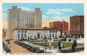 J57/ Wilmington Delaware Postcard c1910 Rodney Square Library Stores 317