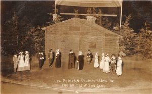 RPPC Puritan Church Scene In The Bridge of the Gods c1910s Vintage Postcard