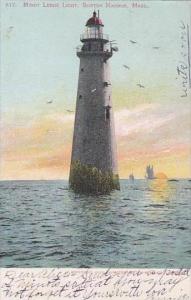 Massachusetts Boston Harbor Minot Ledge Lighthouse 1905