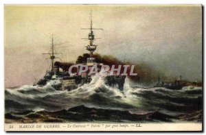 Old Postcard Boat War the country in heavy armor