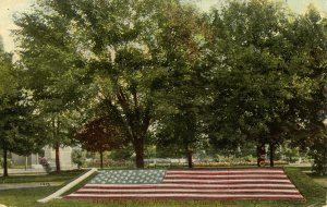 MI - Detroit. Water Works Park, Floral Flag