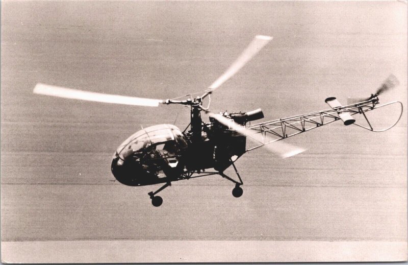 Alouette II Helicopter Vintage RPPC 09.56 