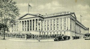 Postcard View of U.S. Treasury Building  in Washington DC.        Q8
