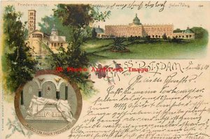 Germany, Potsdam, Gruss aus Potsdam, Neues Palais, UDB, 1900 PM, Miesler No 124