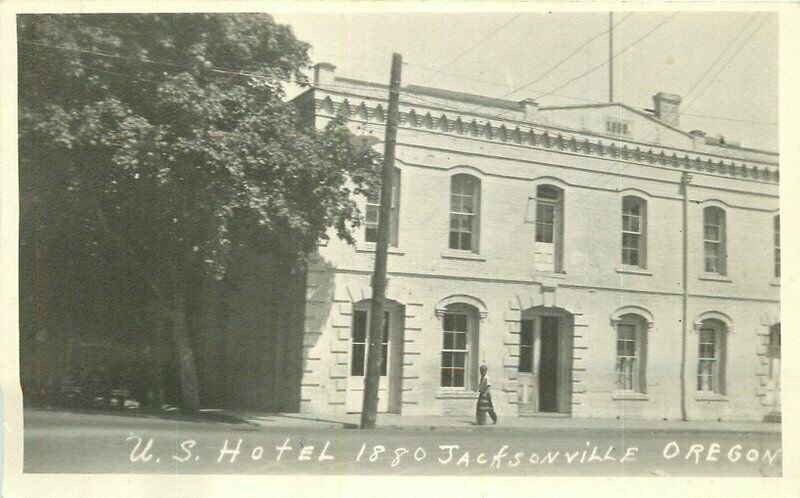 Jacksonville Oregon US Hotel 1880 1920s RPPC Photo Postcard 20-12972