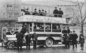 Allgemeine Berliner Omnibus Berlin Germany Police Postcard