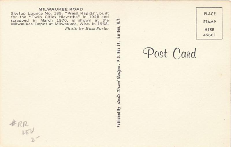 Skytop Lounge on Milwaukee Road Railroad - Milwaukee Depot WI, Wisconsin