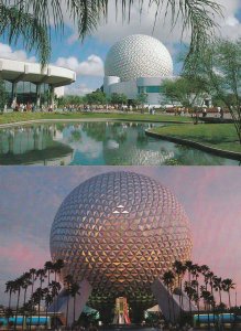 Epcot Centre USA Future World Spaceship Earth 2x Postcard s