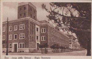 Bari Italy Italian Corso Della Vittoria University College Antique Postcard