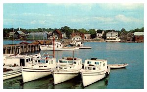 Postcard BOAT SCENE Harbour New Brunswick NB AQ3398