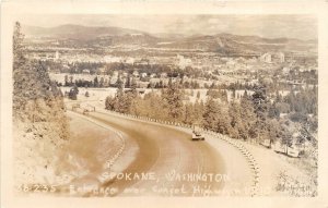 RPPC SPOKANE WASHINGTON SUNSET HIGHWAY U.S. 10 REAL PHOTO POSTCARD (c. 1910)