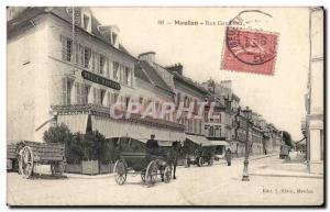 Postcard Old Meulan Rue Gambetta