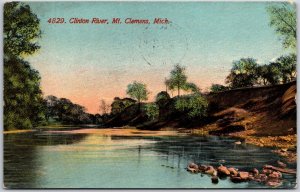 1911 Clinton River Mount Clemens Michigan MI Posted Postcard