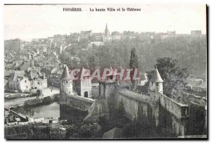 Old Postcard Fougeres The Upper Town and the Castle