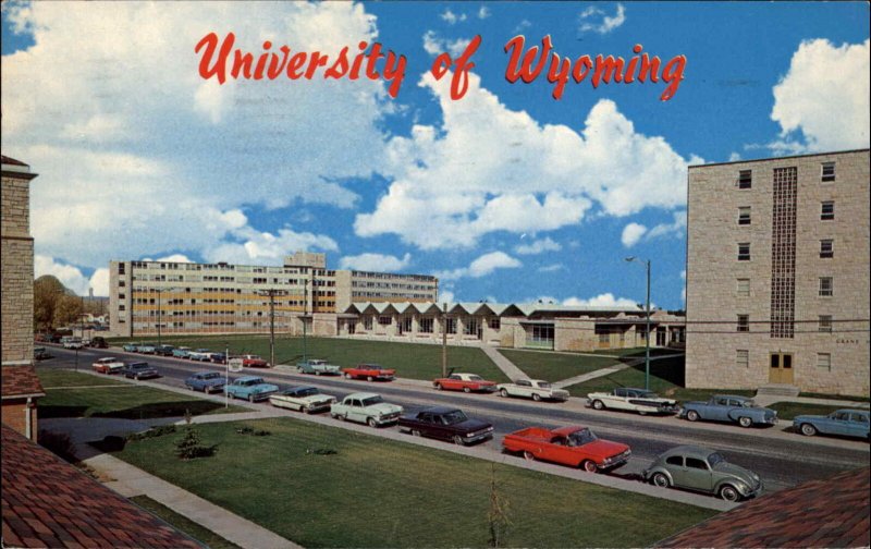 Laramie Wyoming WY University of Wyoming Men's Dorm Classic Cars Vintage PC