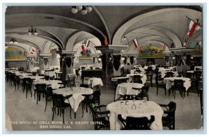 The Bivouac Grill Dining Room U.S Grant Hotel San Diego California CA Postcard