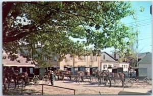 Postcard - Old Fashioned Parking Lot - Sugarcreek, Ohio