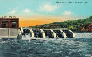 USA Hydroelectric Dam Fort Dodge Iowa Vintage Postcard 03.55