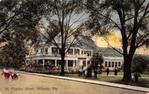 Orlando Florida St Charles Hotel Street View Antique Postcard K58466