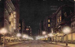 Nicollet Avenue Night Minneapolis Minnesota 1911 postcard