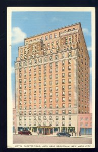 New York City, New York/NY Postcard, Hotel Chesterfield, 49th St Near Broadway