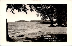 RPPC View of the Concourse, Mille Lacs Lake Garrison MN c1961 Postcard X47