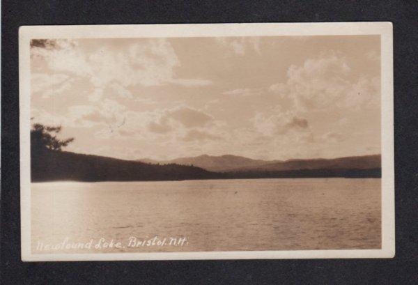 NH View Newfound Lake BRISTOL NEW HAMPSHIRE Real Photo RPPC Postcard