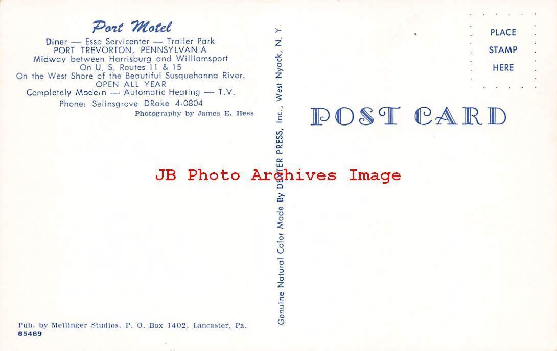 PA, Port Trevorton, Pennsylvania, Port Motel, Esso Gas Station, Diner