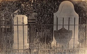 Kit Karson's and Wife's Grave real photo - Taos, New Mexico NM  