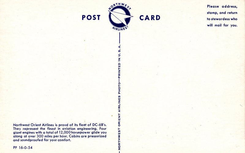 Aviation - North West Orient Airlines DC6B Interior