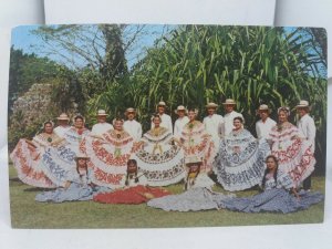 Vintage Postcard Group of Entertainers in Traditional National Costumes Panama