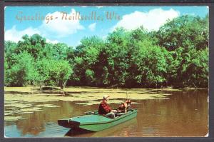 Greetings From Neillsville,WI Fisherman,Dog