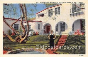 Dolores Del Rio Home Hollywood, CA, USA Unused 