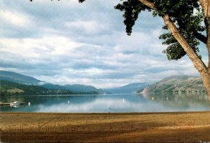 Canada British Columbia Vernon Early Morning On Kal Lake Beach Area