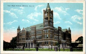 1920s City High School Monroe Louisiana Postcard