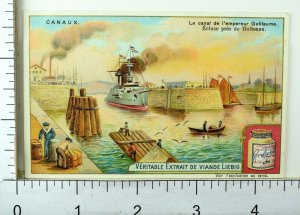 1880's Canals & Waterways Scenes Lovely Liebig Victorian 6 Trade Card Set K44