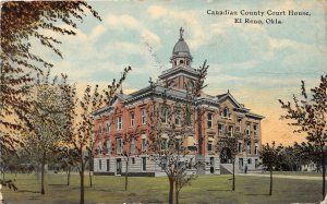 F81/ El Reno Oklahoma Postcard 1911 Canadian County Court House