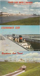 (3 cards) Moses Power Dam and Eisenhower Lock - Massena NY, New York