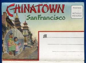 San Francisco California ca Chinatown postcard folder