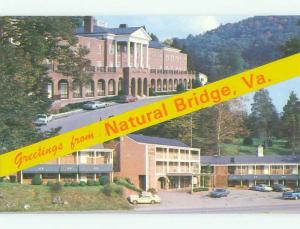 Unused Pre-1980 TWO VIEWS - HOTEL AND HOTEL Natural Bridge Virginia VA hr4554