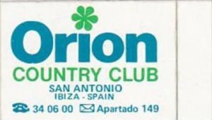 SPAIN SAN ANTONIO ORION COUNTRY CLUB VINTAGE LUGGAGE LABEL