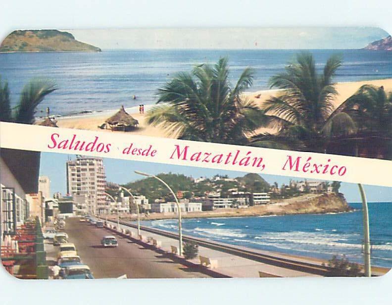 1950's OLD CARS ON OLAS ATLAS BOULEVARD Mazatlan Sinaloa Mexico F5872