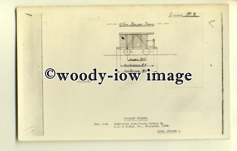 ry1032 - Diagram for 10 Ton Balast Brakes Conversion from Goods Brakes- postcard