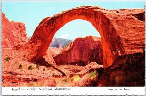 VINTAGE CONTINENTAL SIZE POSTCARD RAINBOW BRIDGE NAT'L MONUMENT LAKE POWELL UTAH