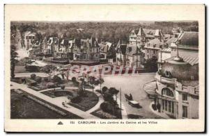 Cabourg Old Postcard The casino gardens and villas