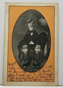 Greetings Dearest This is the picture of a swell Fellow 1910 MO Postcard A18
