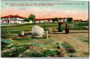 Ramona's Marriage Place, Monument Where Flat First Raised in CA Vtg Postcard O06